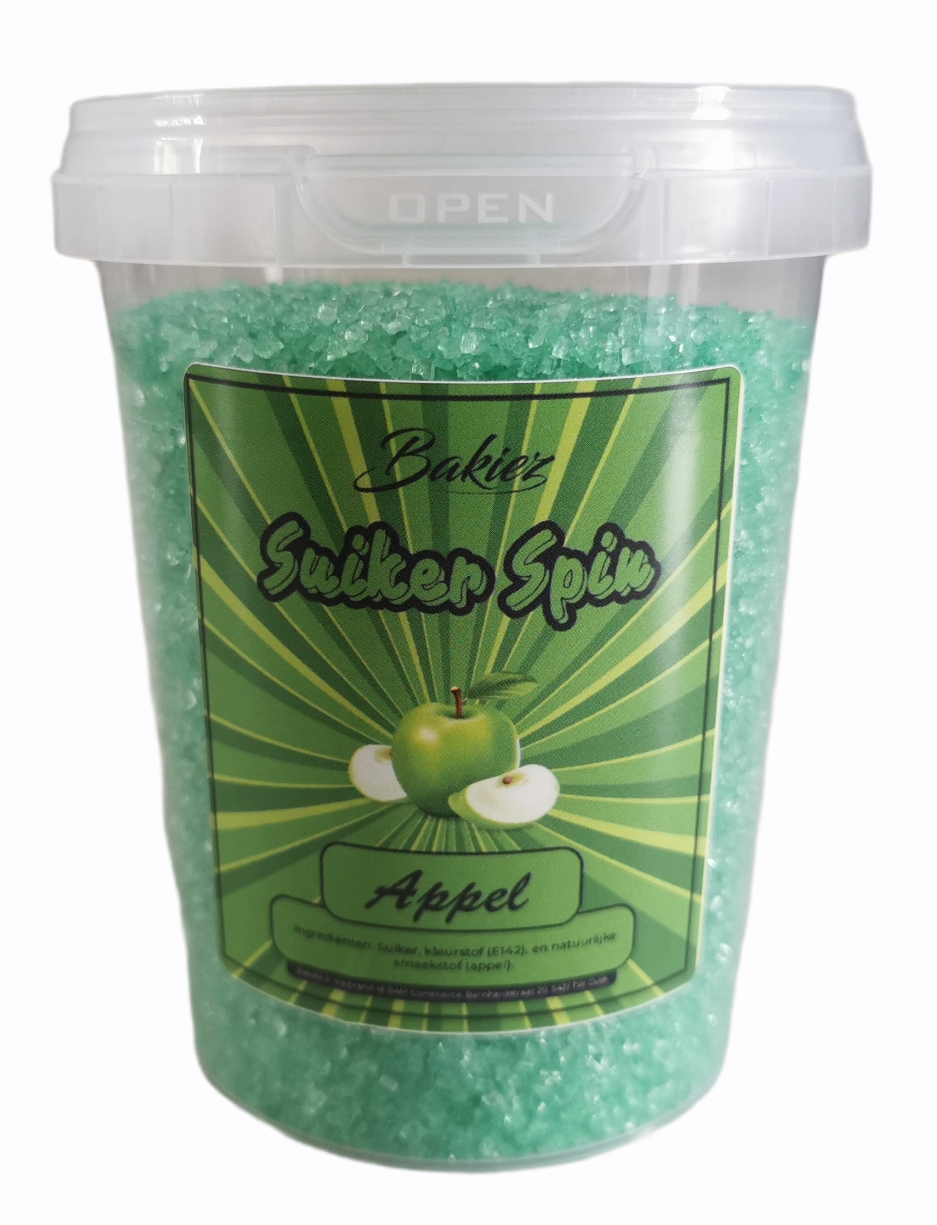 Suikerspin Suiker Groen Appel