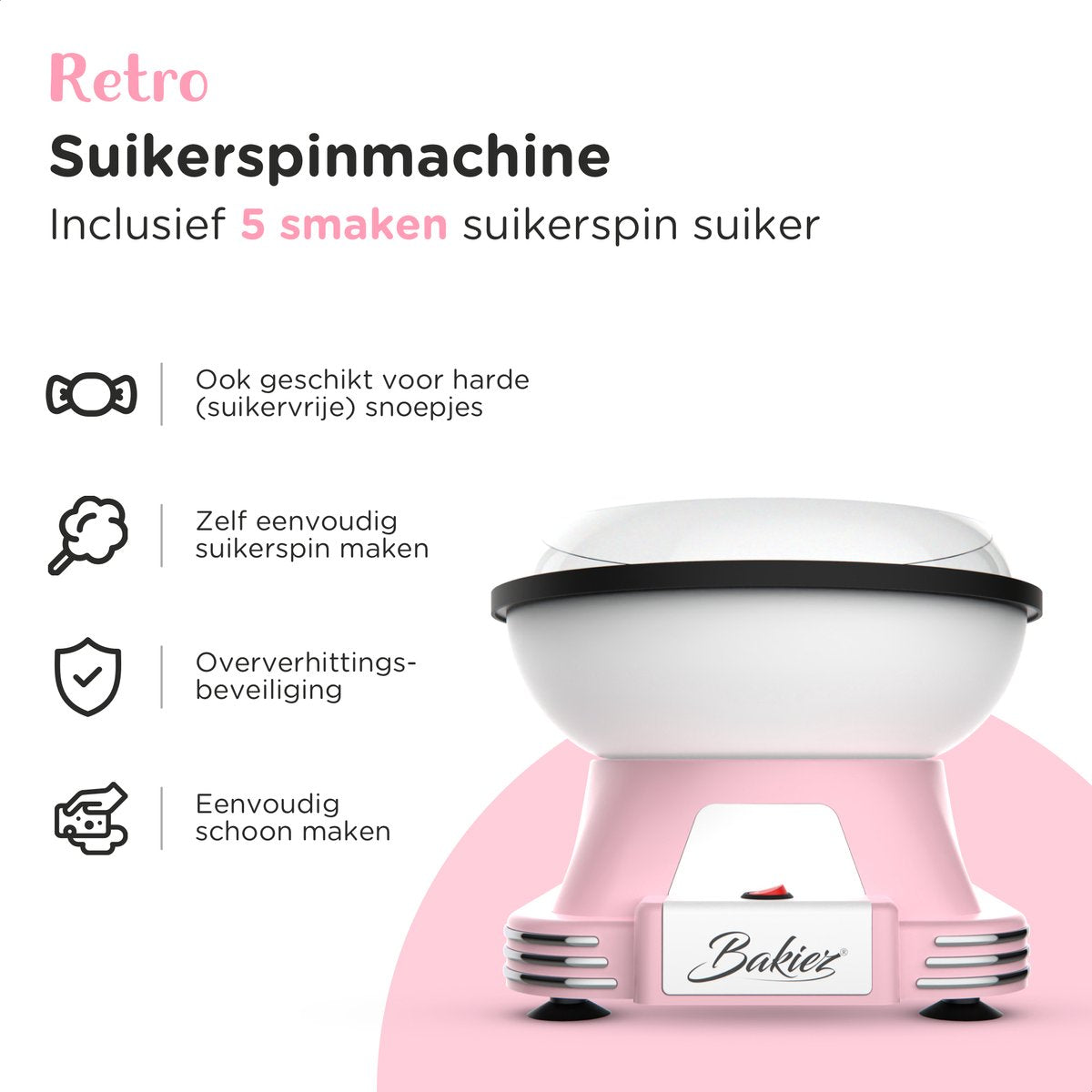 Bakiez Suikerspin Machine Met of Zonder Suiker