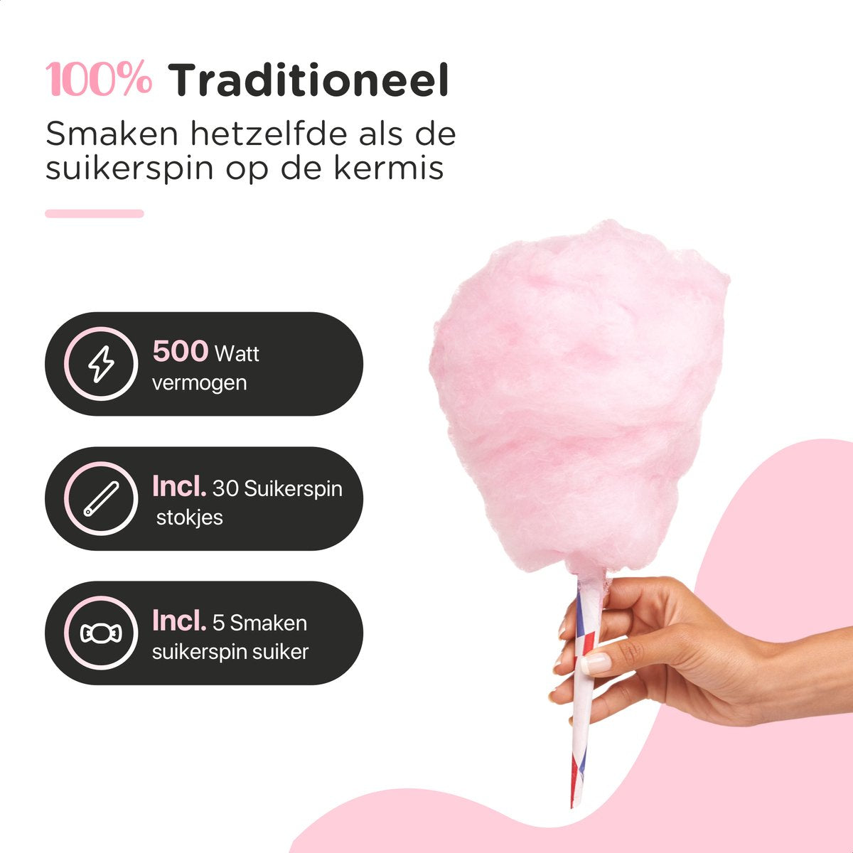 Bakiez Suikerspin Machine Met of Zonder Suiker