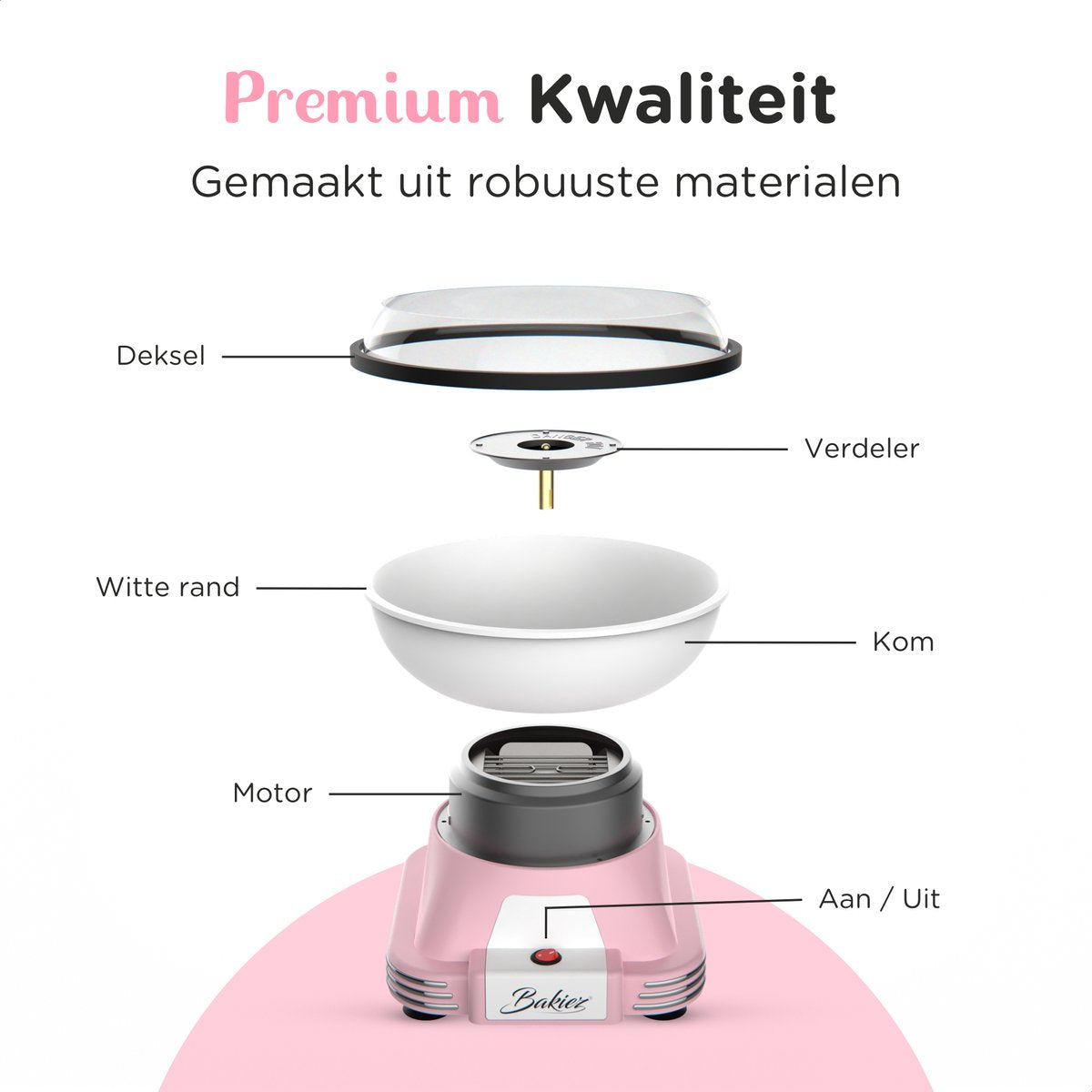 Bakiez Suikerspin Machine Met of Zonder Suiker